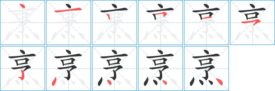 烹的笔画意思解释发音部首组词是什么
