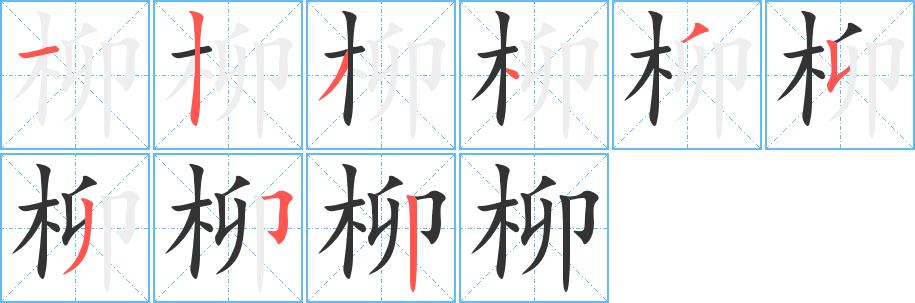 柳的笔画意思解释发音部首组词是什么