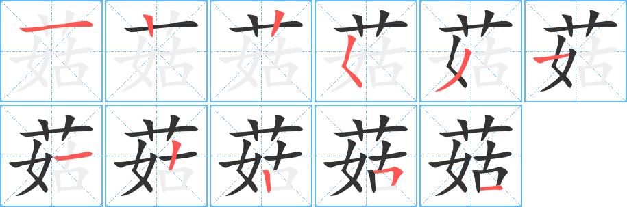 菇的笔画意思解释发音部首组词是什么