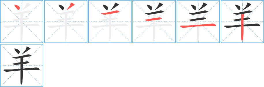 羊的笔画意思解释发音部首组词是什么